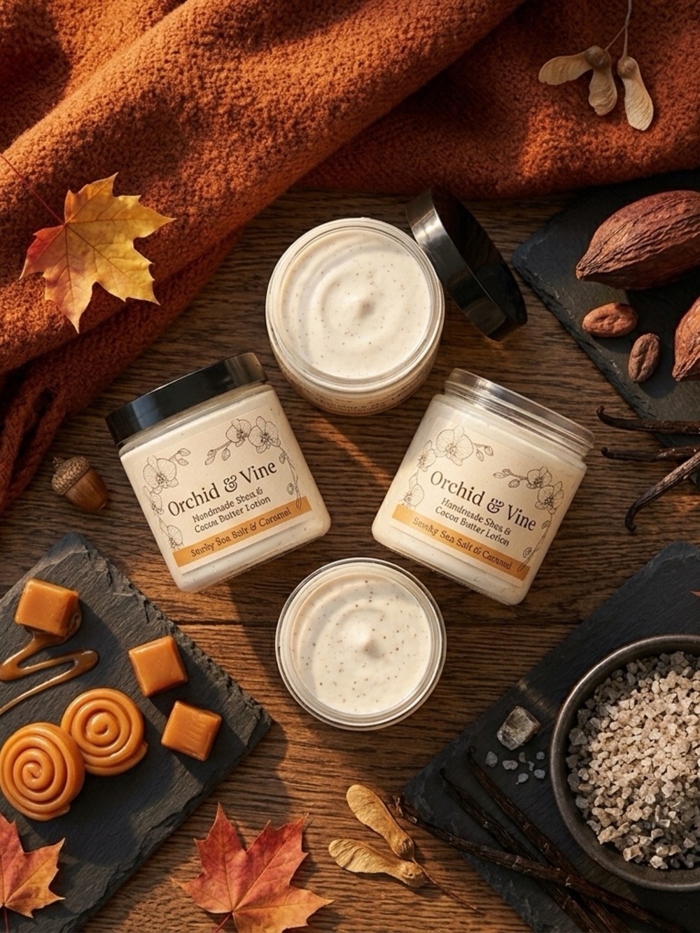 Orchid & Vine Shea & Cocoa Butter Lotion Luxury Hydration Skin Nutrition